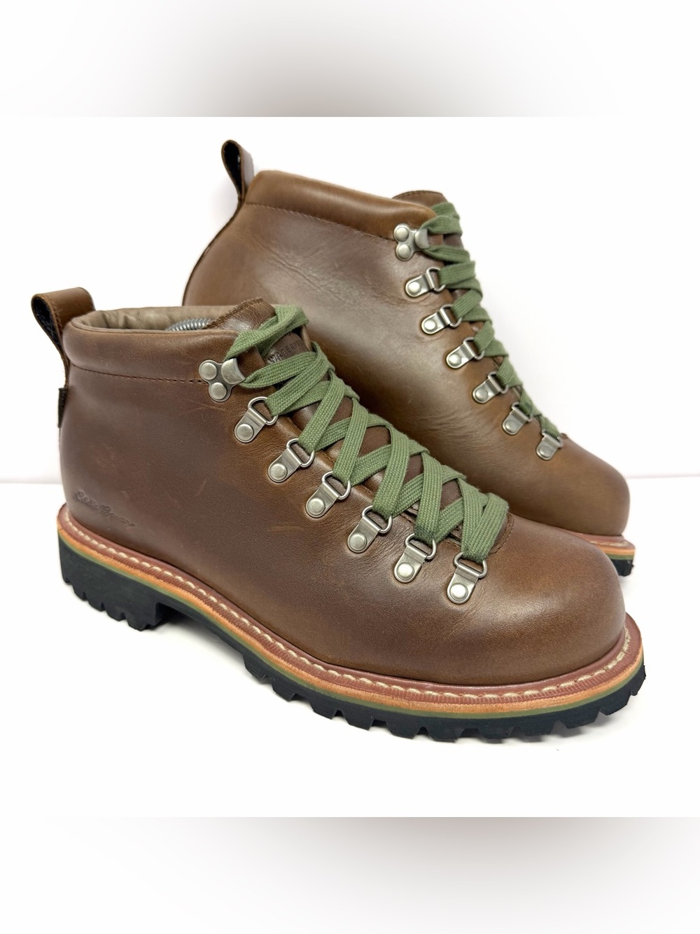 Eddie Bauer Originals Men’s K-Series Hiking Boots Sz 9 Brown Leather Vibram EUC